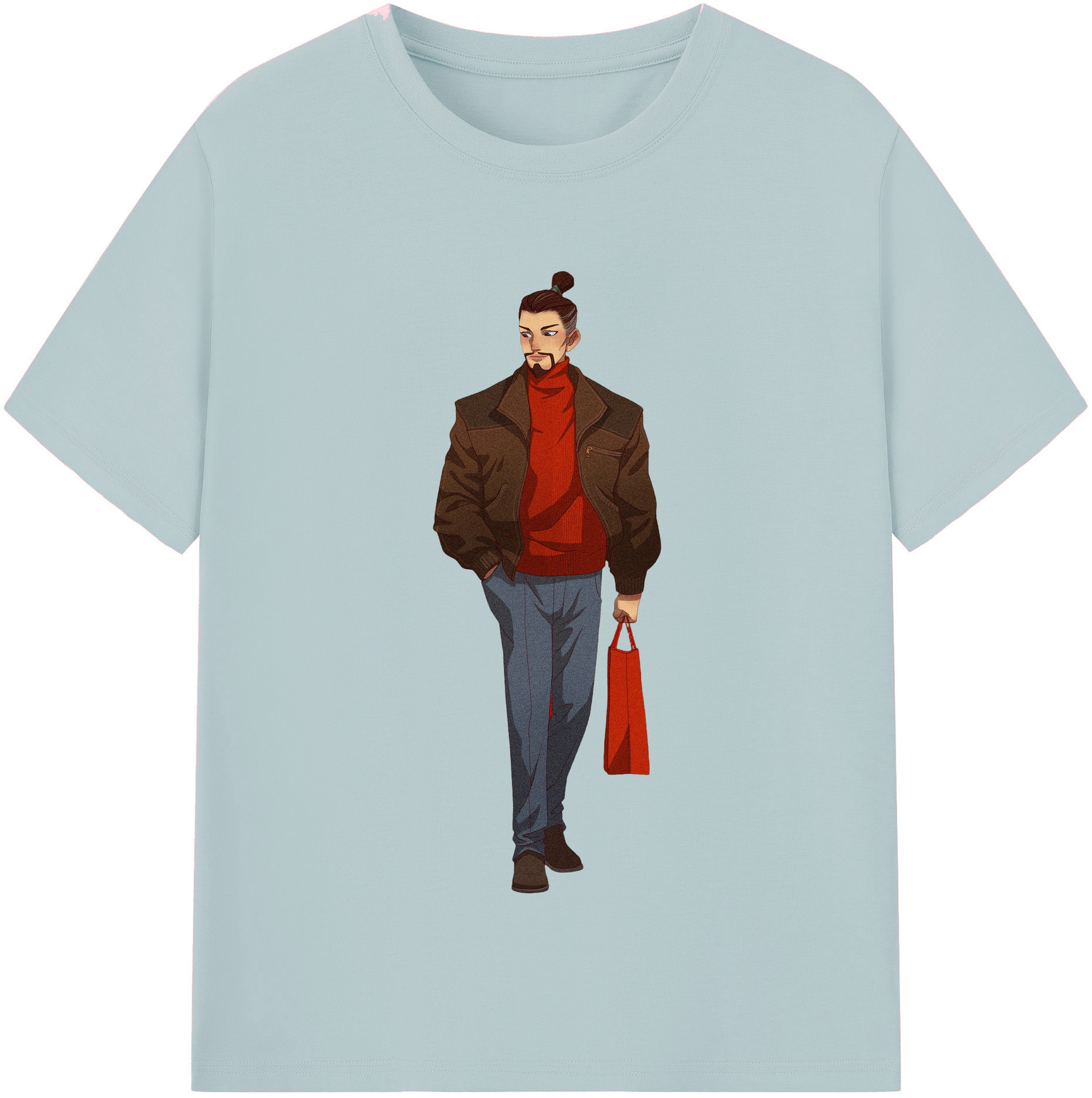 （画像用） Ne Zha 2 ナタ 魔童の大暴れ 綿100％半袖Tシャツ（フロントプリント）